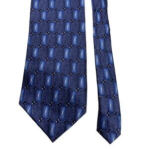 Mondo Seta Blue White Silk Necktie